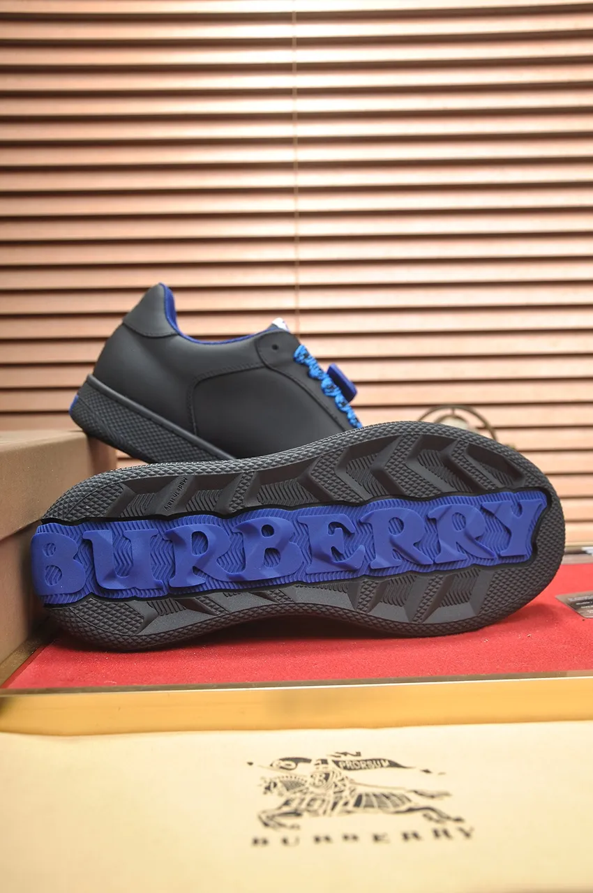 Men's shoes 💰540💶【Burberry】Classic low-top sneakers｜Imported cowhide with classic plaid fabric｜Sheepskin lining｜Original outsole｜Fine workmanship and comfortable to wear Size: 38-44 (customized at 45)